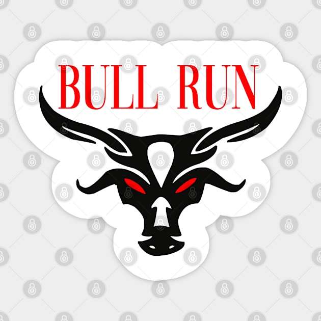 Bull Run Sticker by My Tee Style